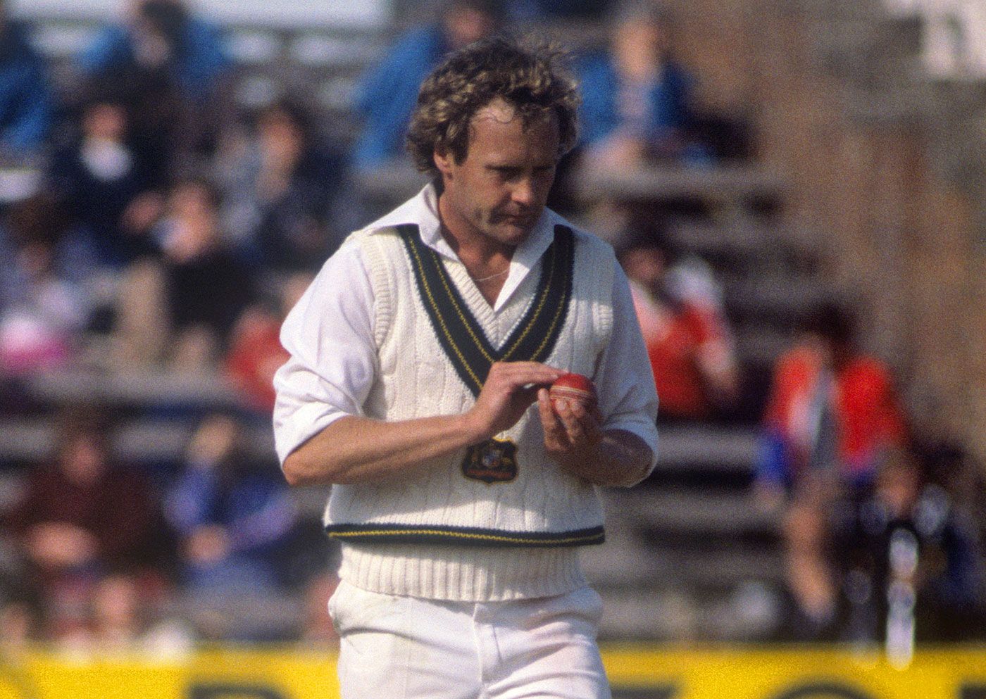 Rodney Hogg prepares to bowl