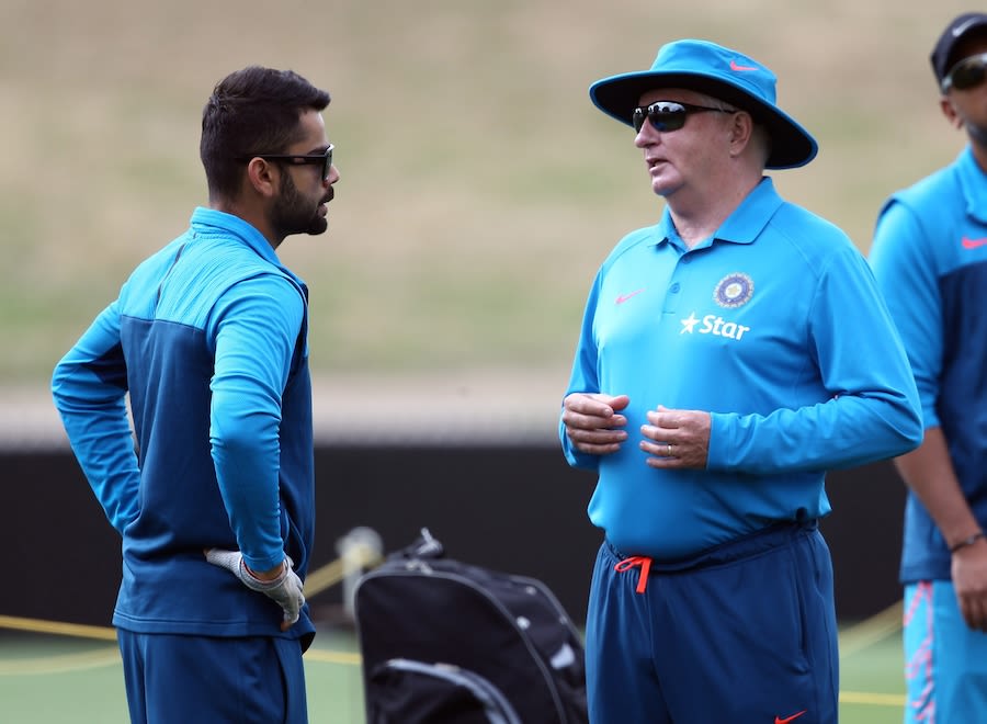Virat Kohli and Duncan Fletcher get together for a chat