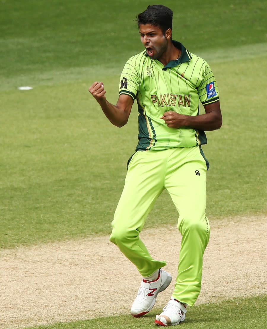 Ehsan Adil is pumped up after dismissing Paul Stirling
