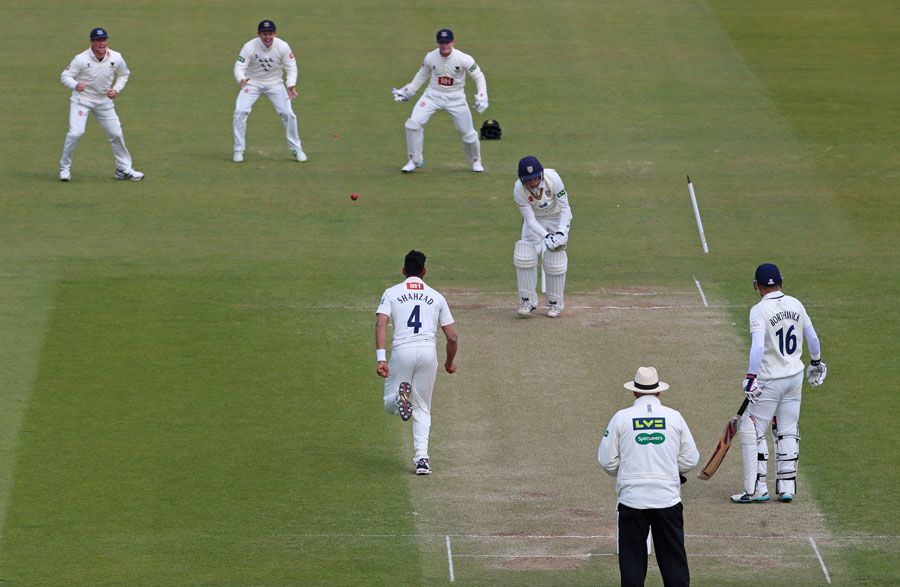 Ajmal Shahzad bowls Michael Richardson