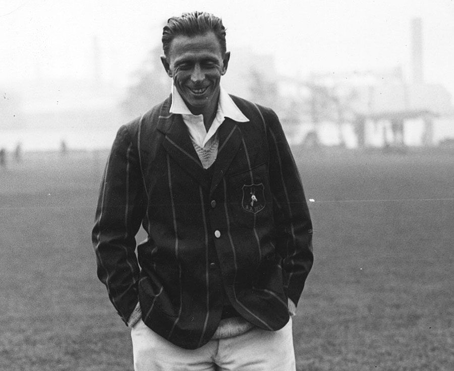 Herbie Taylor returns after a pitch inspection
