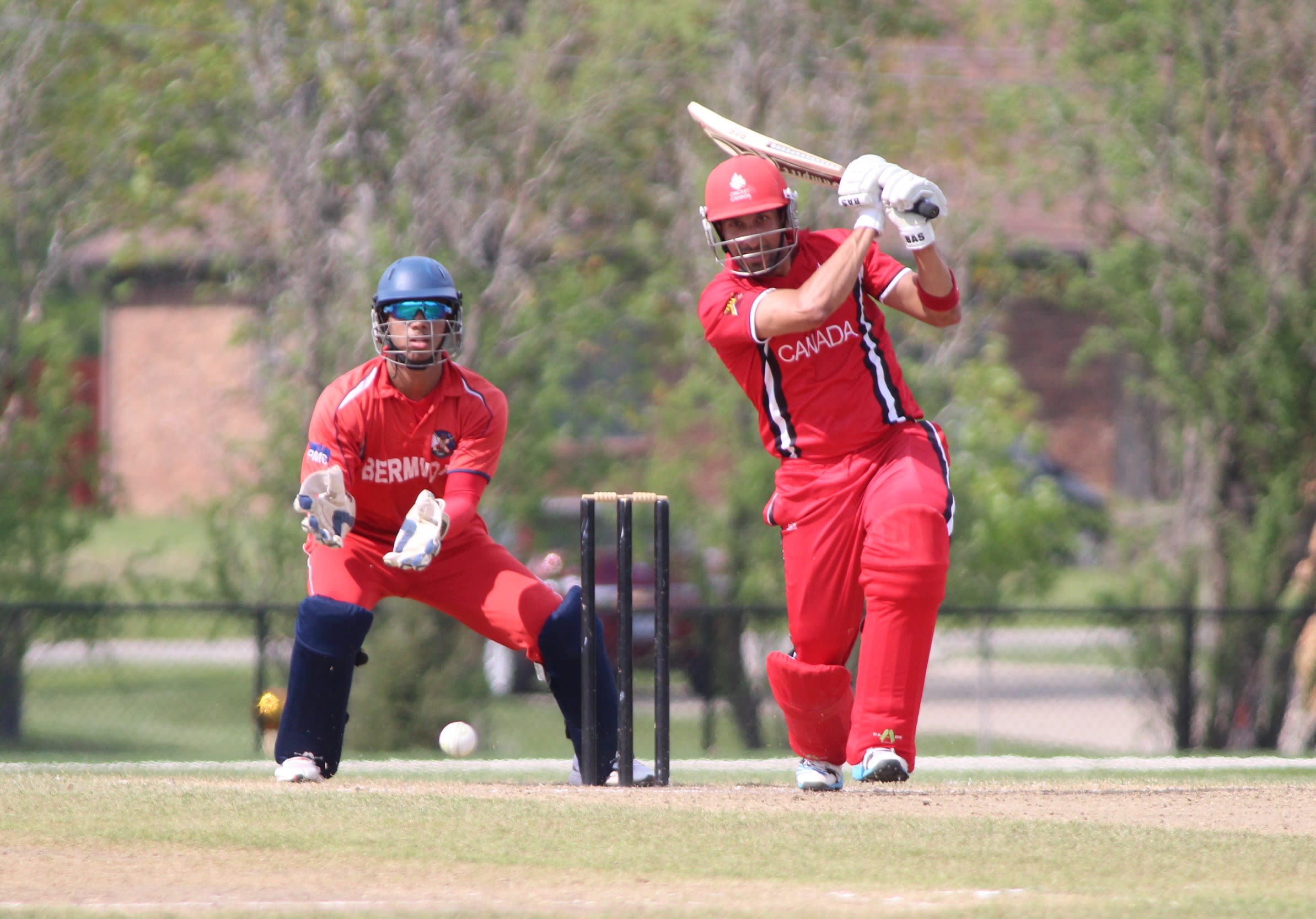 Jimmy Hansra drives through the off side