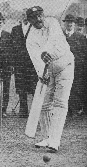 K S Ranjitsinhji in the nets at Lord's, 1912