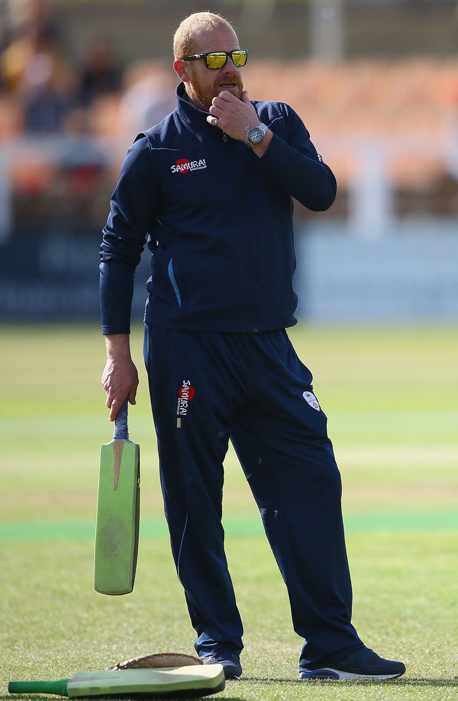 Graeme Welch oversees the warm-up