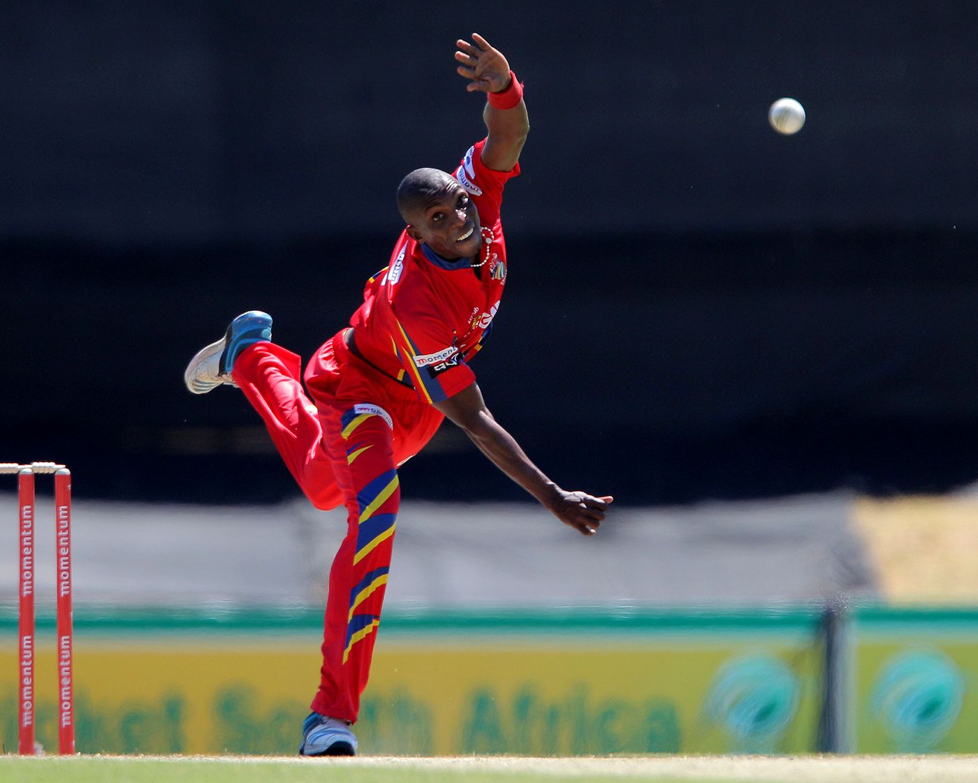Eddie Leie delivers the ball