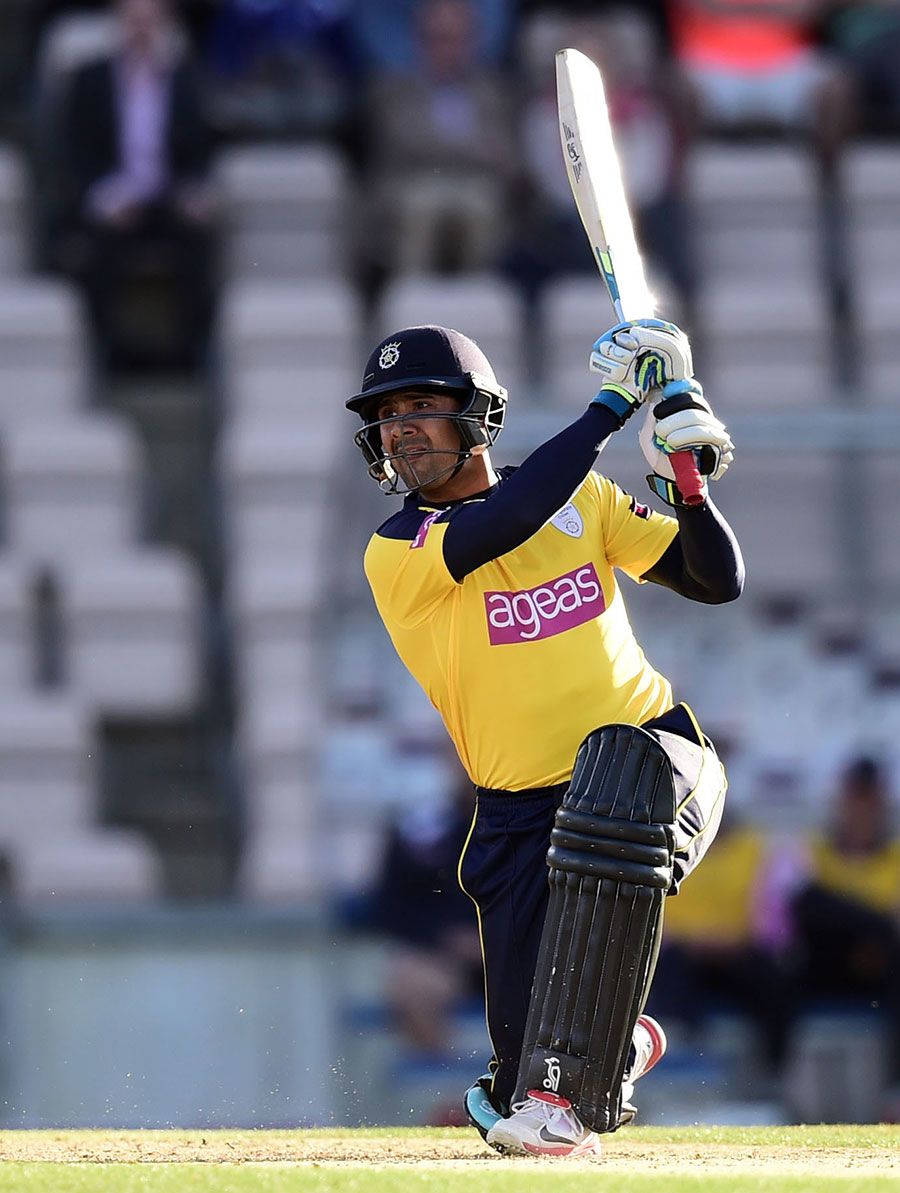 Owais Shah lifts one over the off side