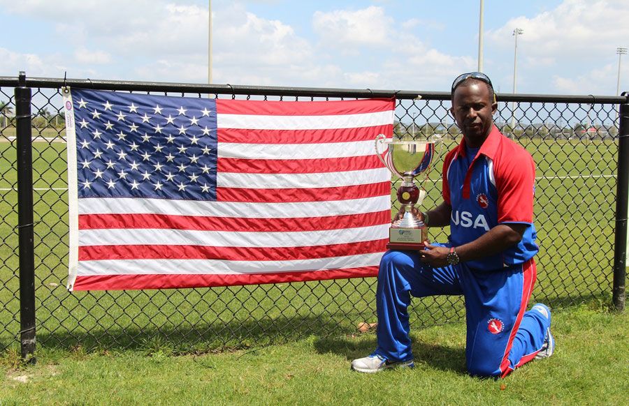 USA captain Orlando Baker with the championship trophy