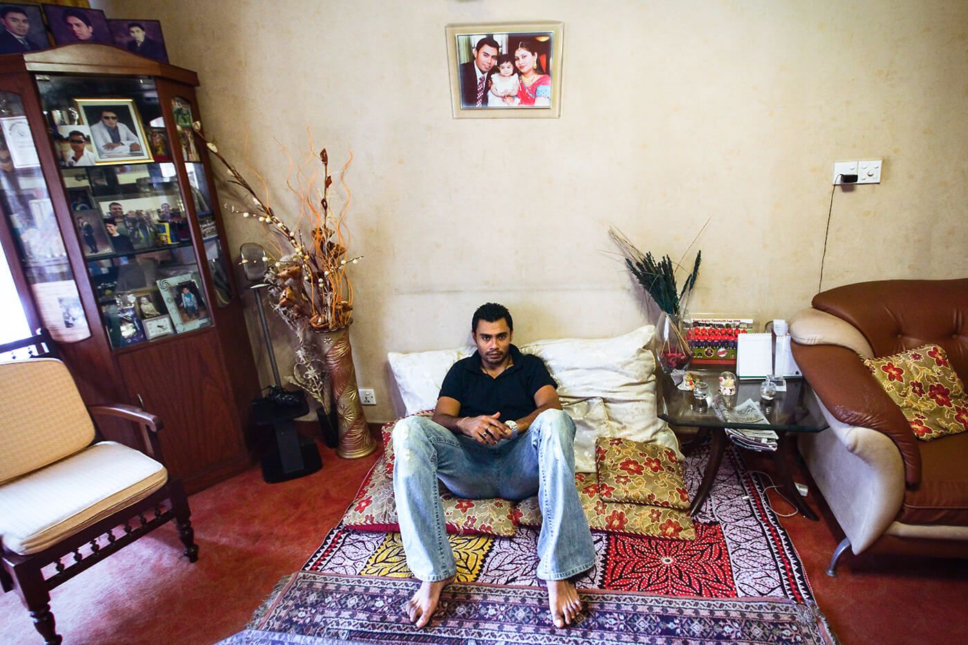 Danish Kaneria relaxes at his Karachi home