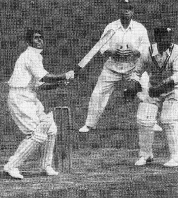 Lala Amarnath on his to 36 against Middlesex