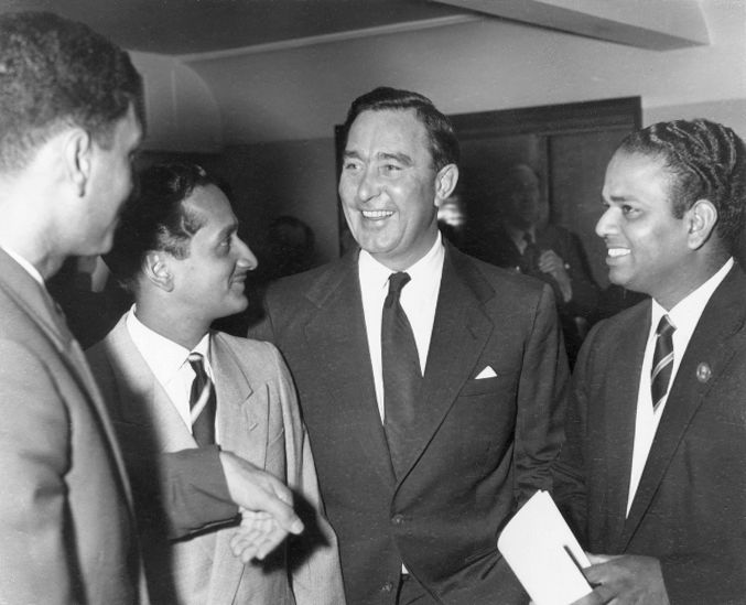 Polly Umrigar, Datta Gaekwad, Denis Compton and Vijay Manjrekar