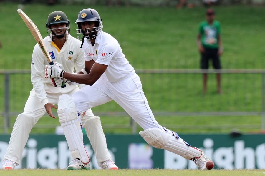 Jehan Mubarak drives the ball through the off side