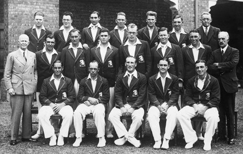 The MCC squad for the 1932-33 tour of Australia and New Zealand