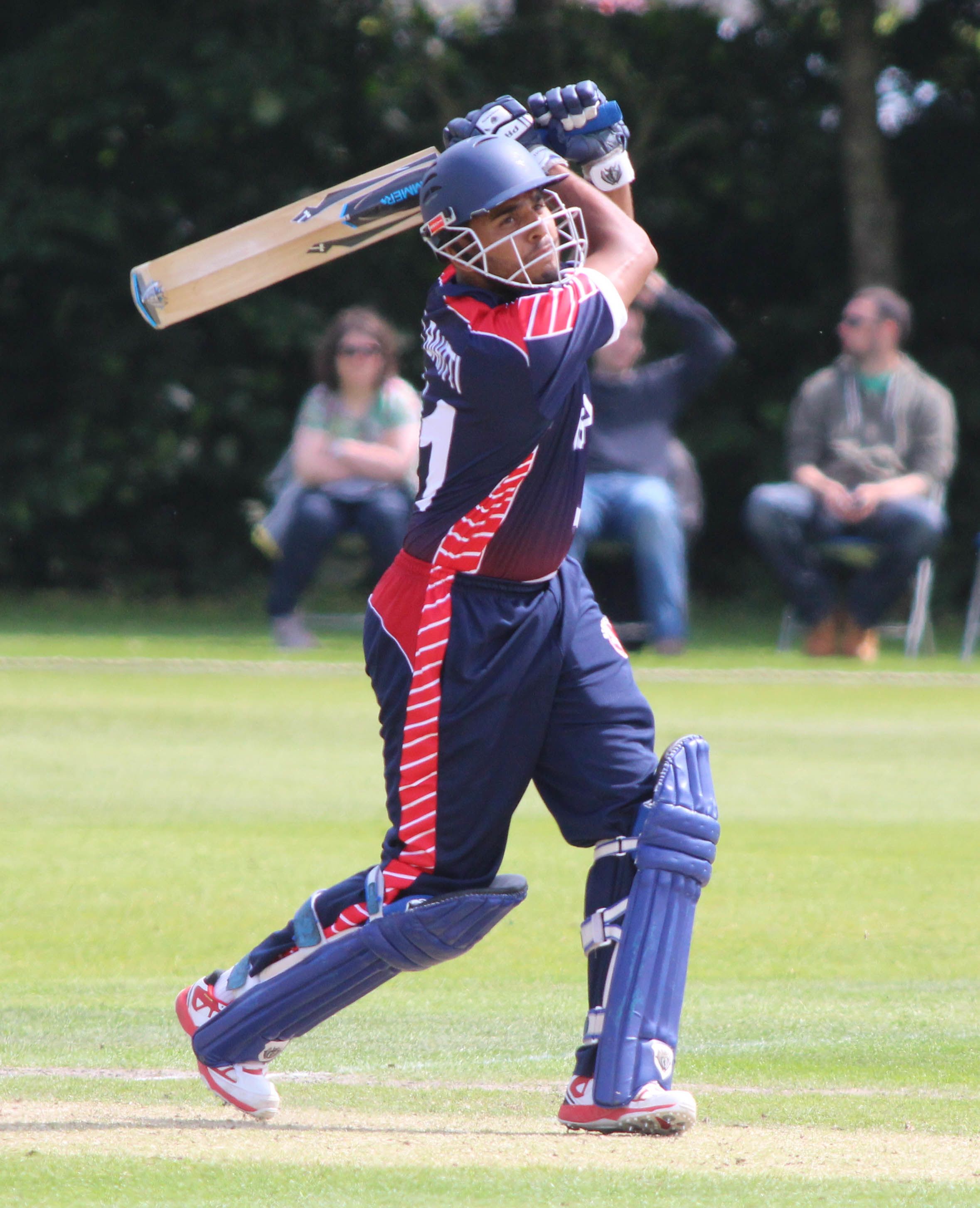 Adil Bhatti drives over cover