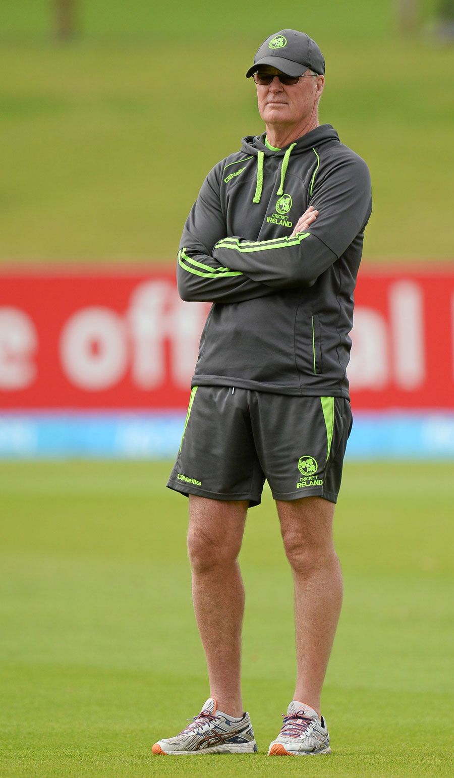 Ireland coach John Bracewell looks on during a training session