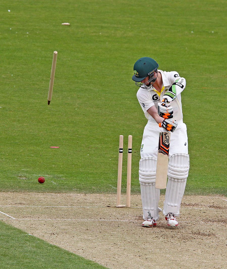 Sam Grimwade loses his off stump