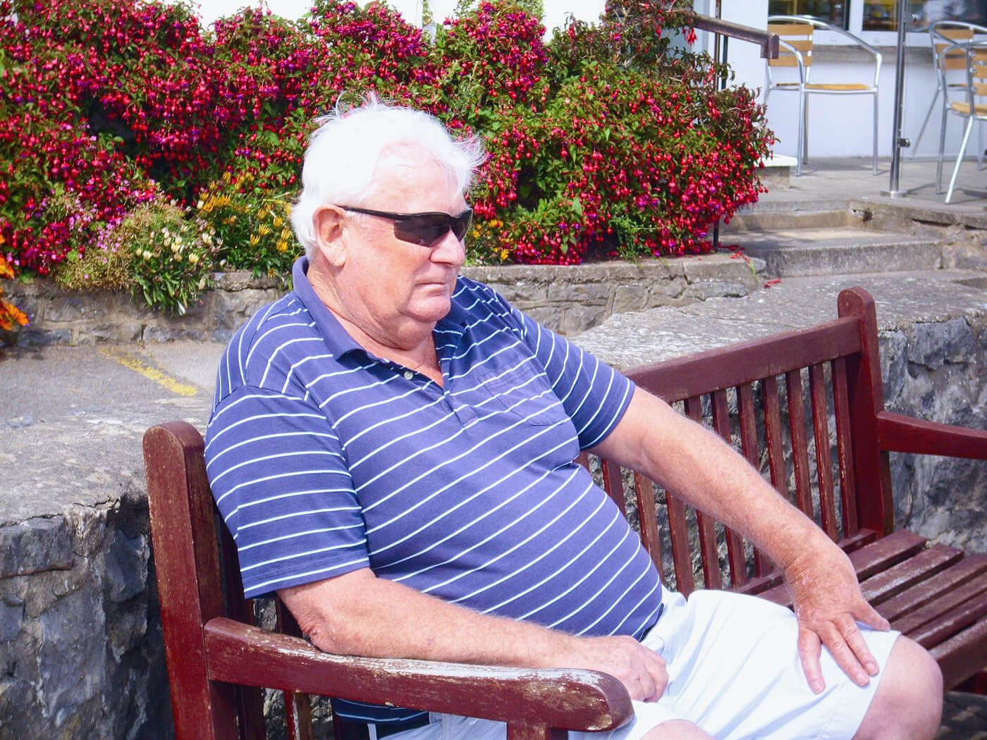 Malcolm Nash relaxes at his local golf club