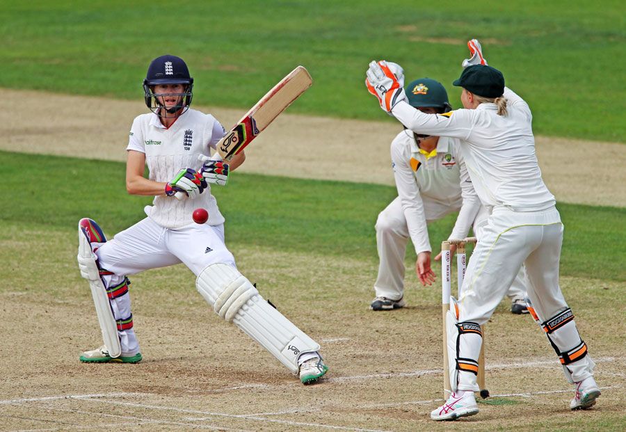Lydia Greenway spent two-and-a-half hours and 137 balls over 16