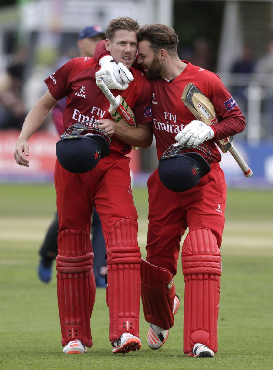 James Faulkner kept his nerve to send Lancashire through on fewer wickets lost