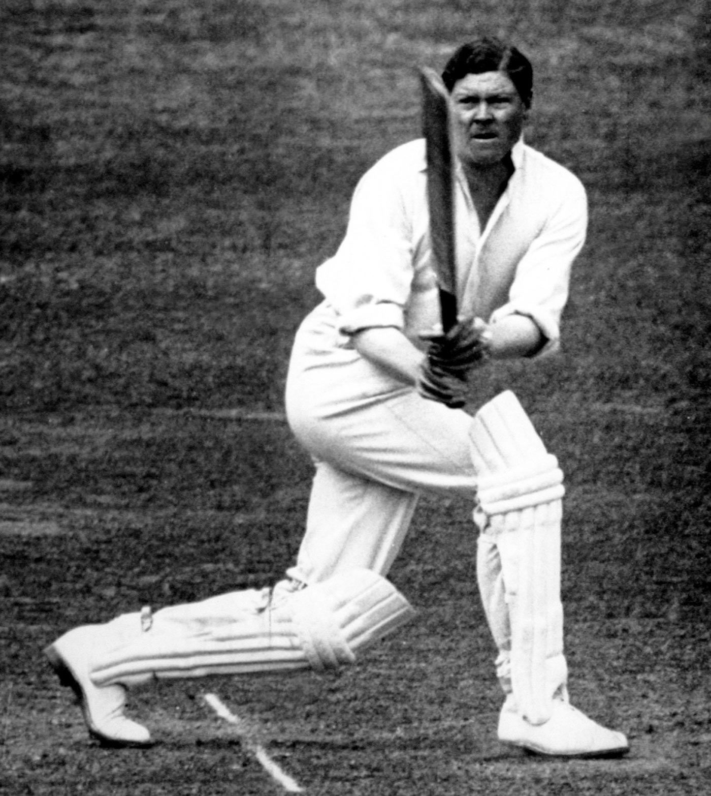 Percy Chapman plays a shot
