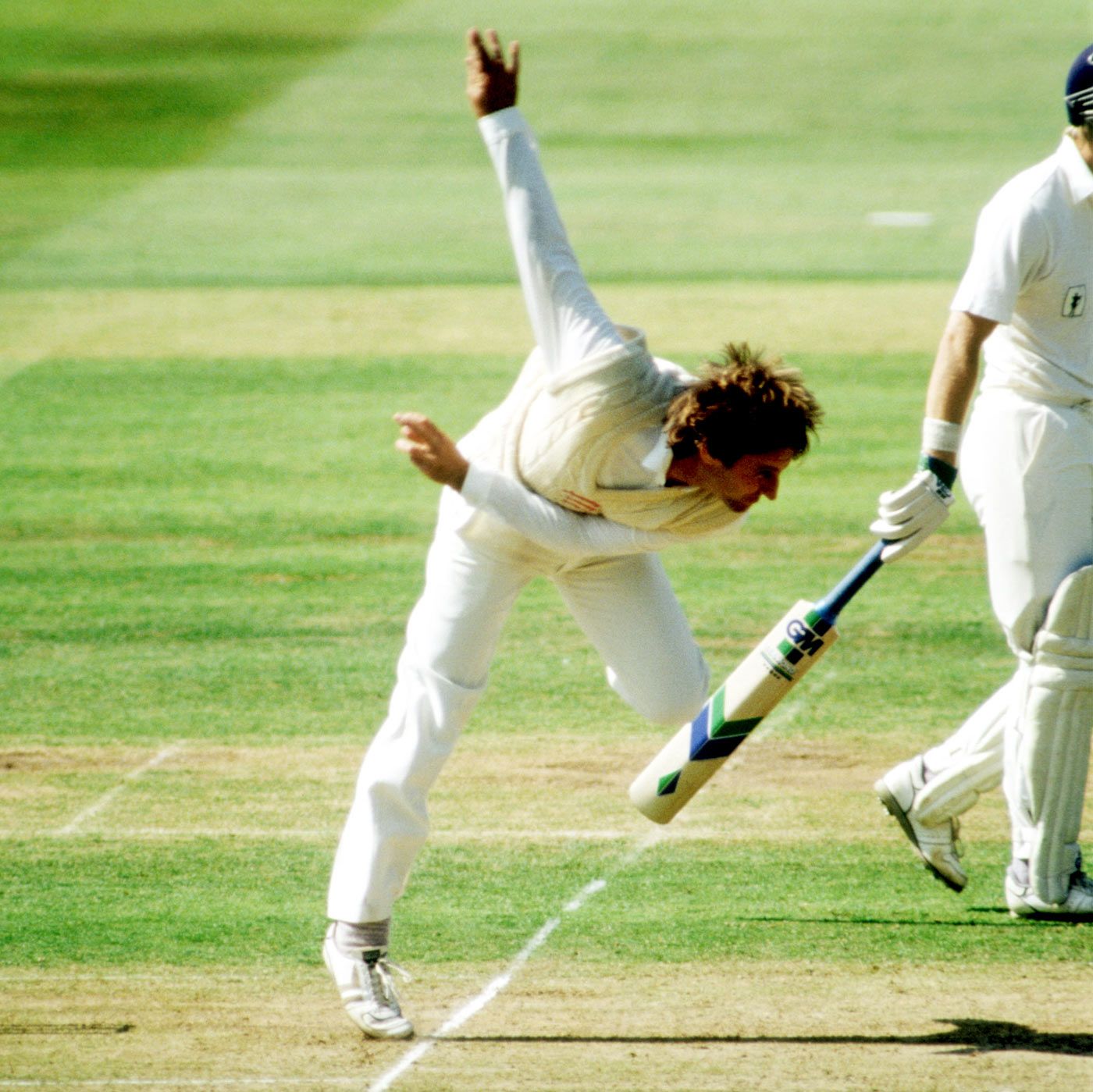 John Lever bowls in the Benson & Hedges final