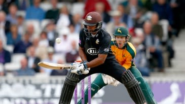 Sangakkara's gruelling hundred just sees Surrey to Lord's final