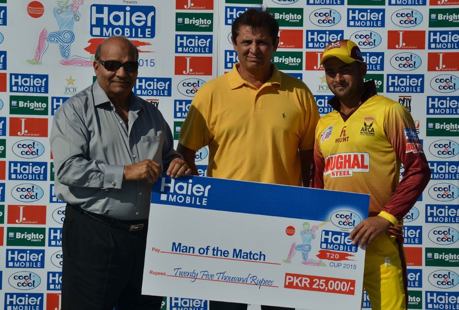 Khalid Usman was awarded the Man of the Match for his five-wicket haul