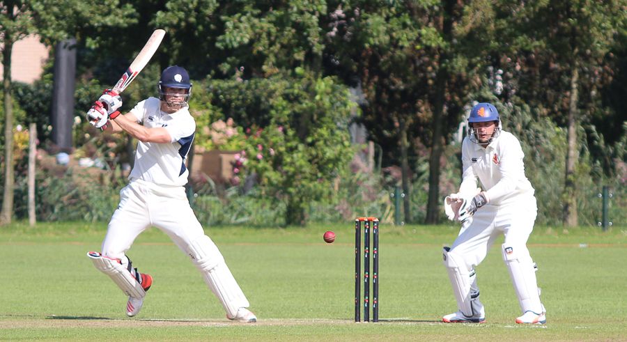 Rob Taylor punches through the off side on his way to a top score of 46