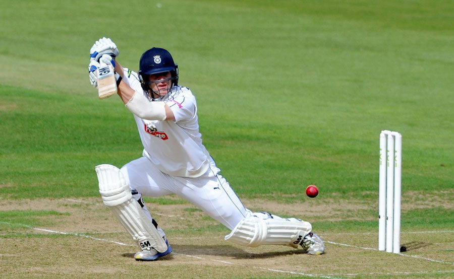 Jimmy Adams drives during his half-century