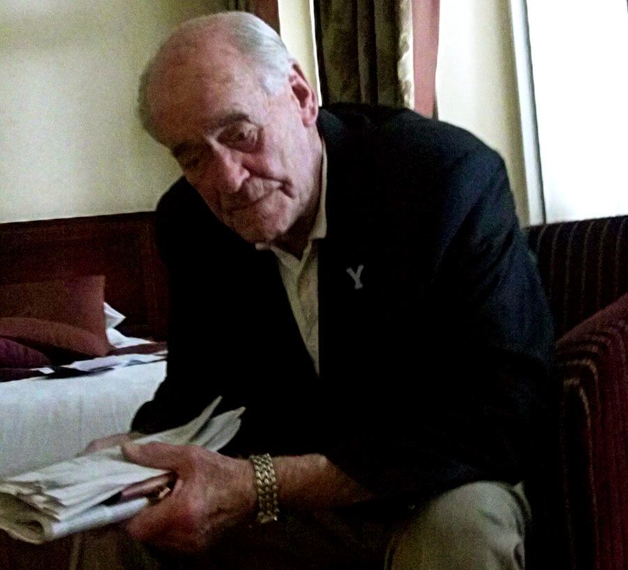 Brian Close talks during an interview