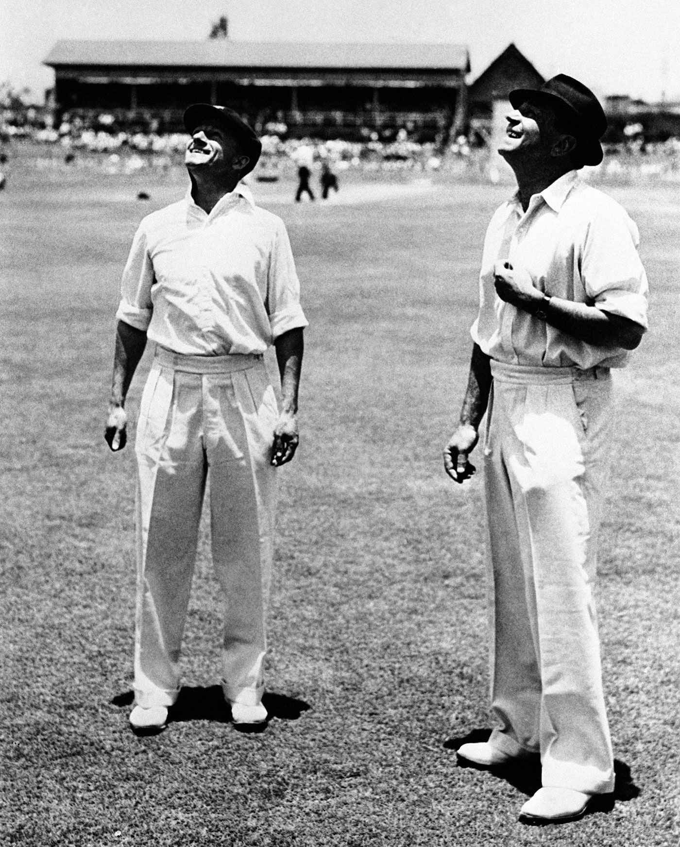 Don Bradman and Wally Hammond at the toss