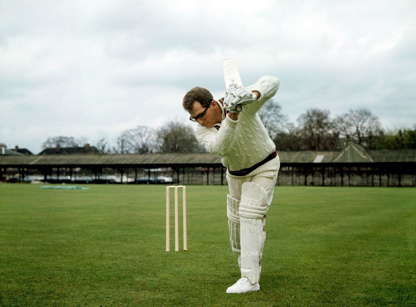 Steve Camacho in a batting pose at Lord's