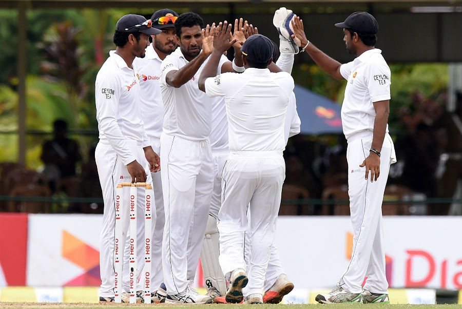Dhammika Prasad bowled a probing spell on the second morning