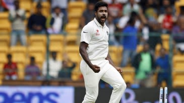 Aaron's four-for skittles Saurashtra out for 83 in low-scoring match
