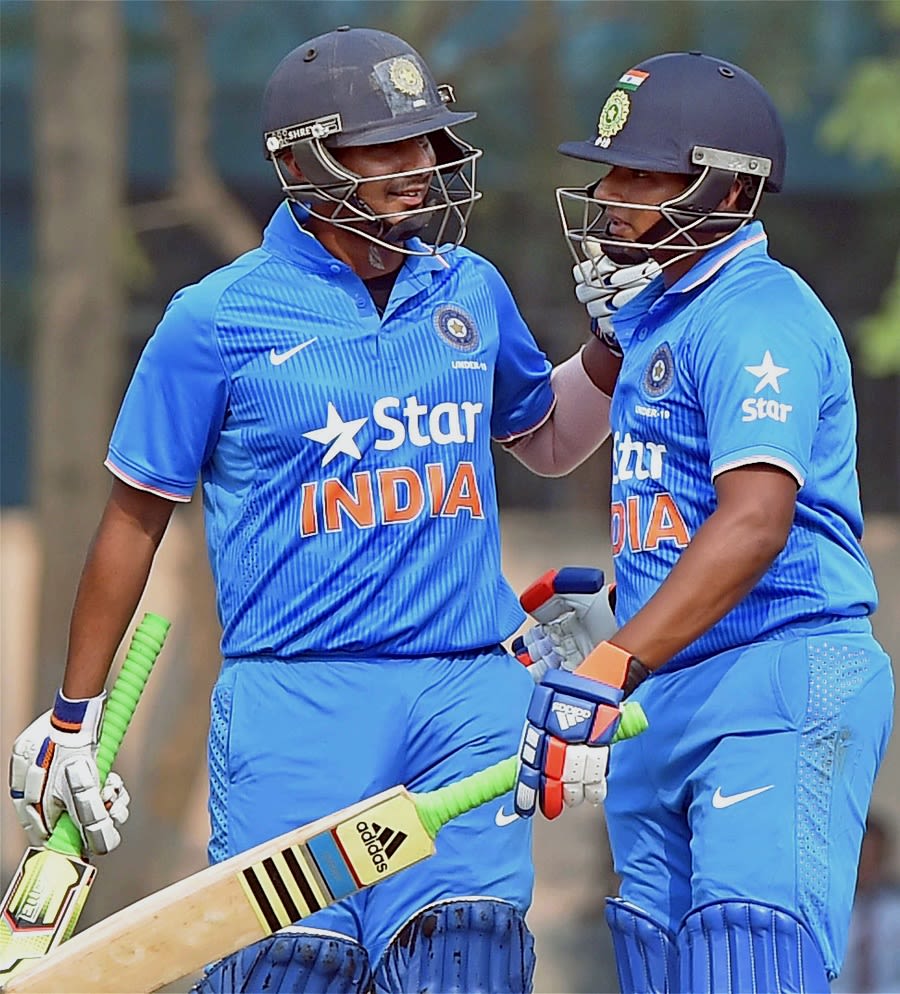 Sarfaraz Khan and Ricky Bhui during their match-winning partnership