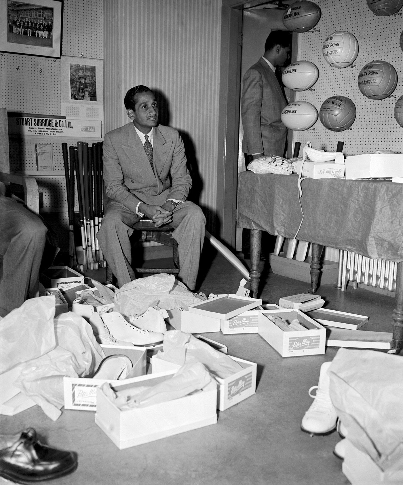 Datta Gaekwad shops for shoes in London