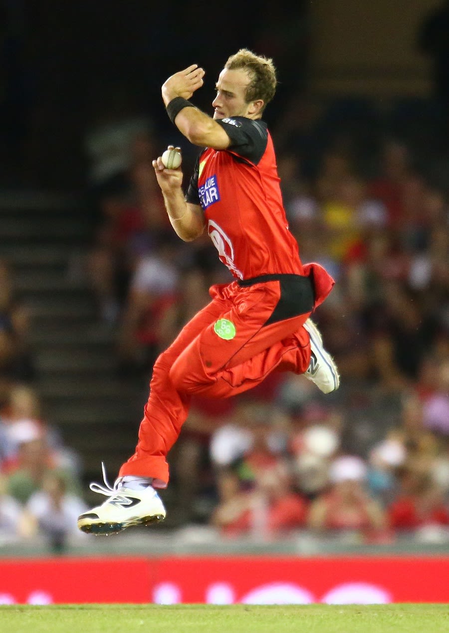 Cameron Stevenson in his delivery stride