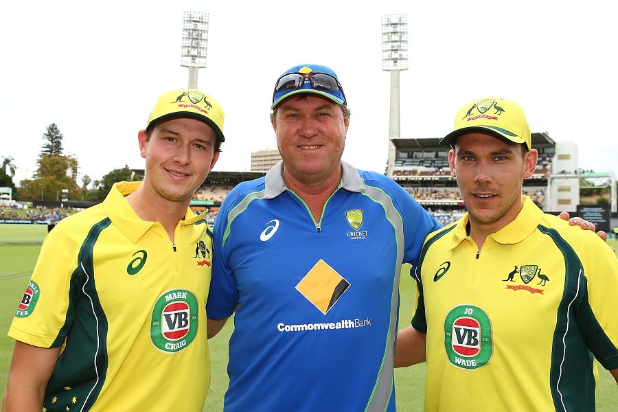 Bruce Reid poses with Joel Paris and Scott Boland