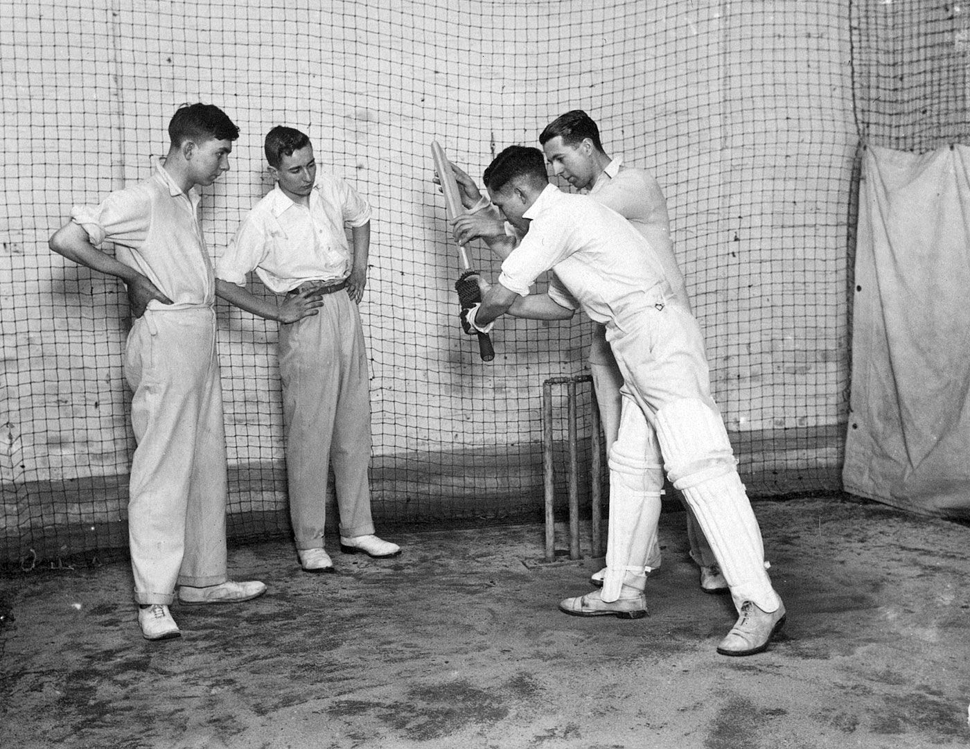 Indoor nets at the Faulkner School of Cricket