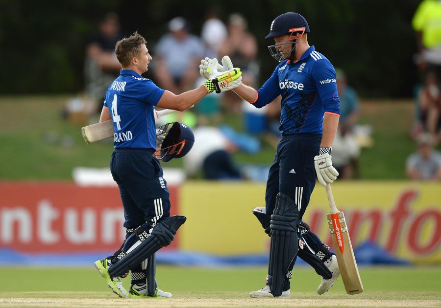 James Taylor gets a handshake for his hundred
