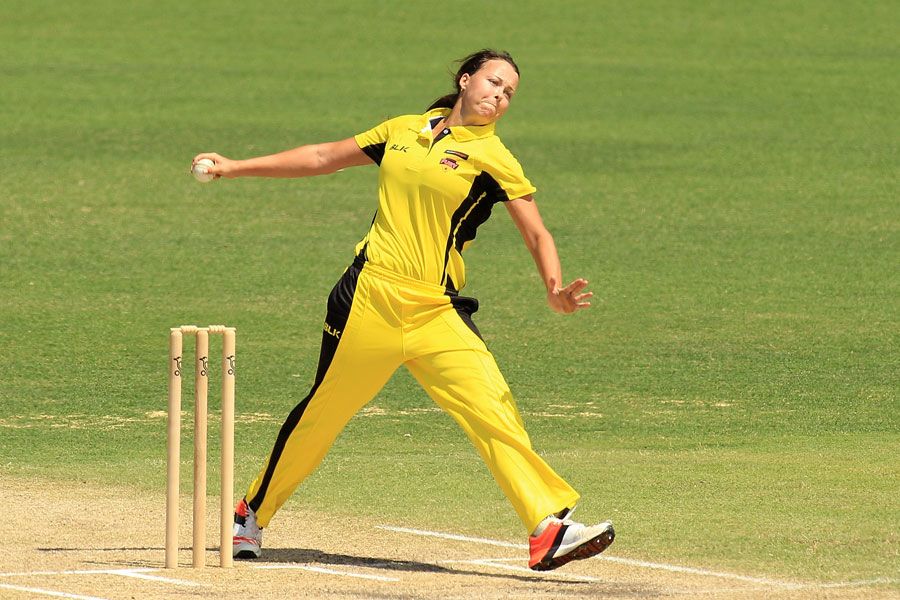 Piepa Cleary in her delivery stride