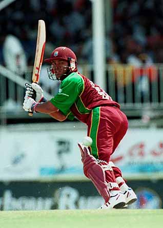 Leon Garrick flicks a ball to fine leg