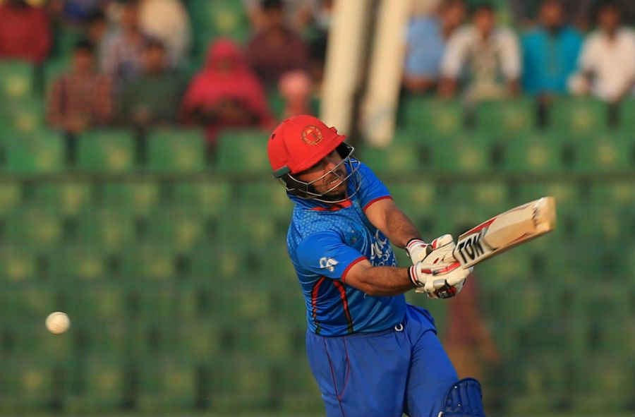 Karim Sadiq goes hard at a delivery during his 72
