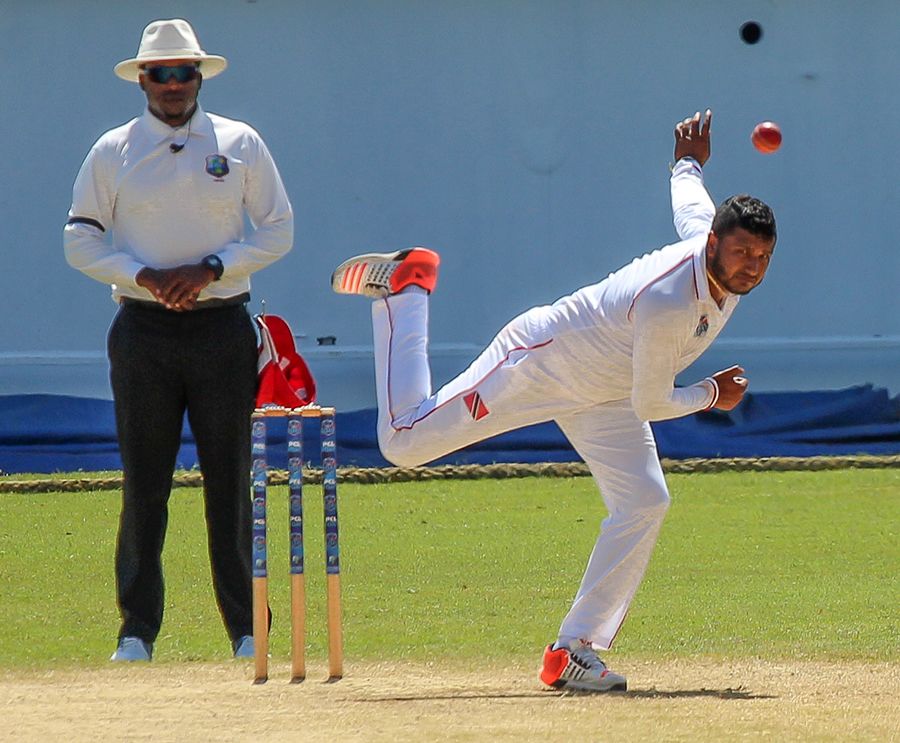 Jon-Russ Jaggesar in his delivery stride