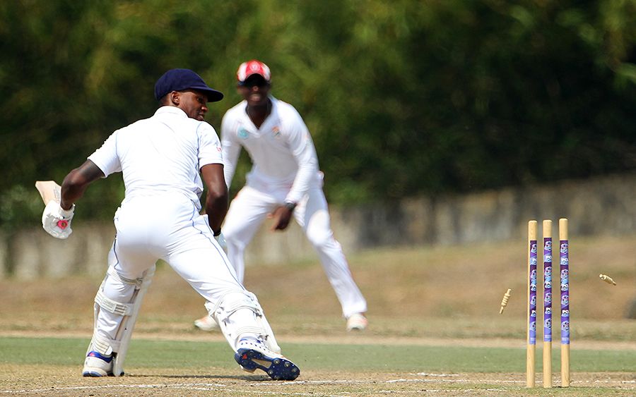 Kevin Stoute was bowled by Yannick Ottley for 66