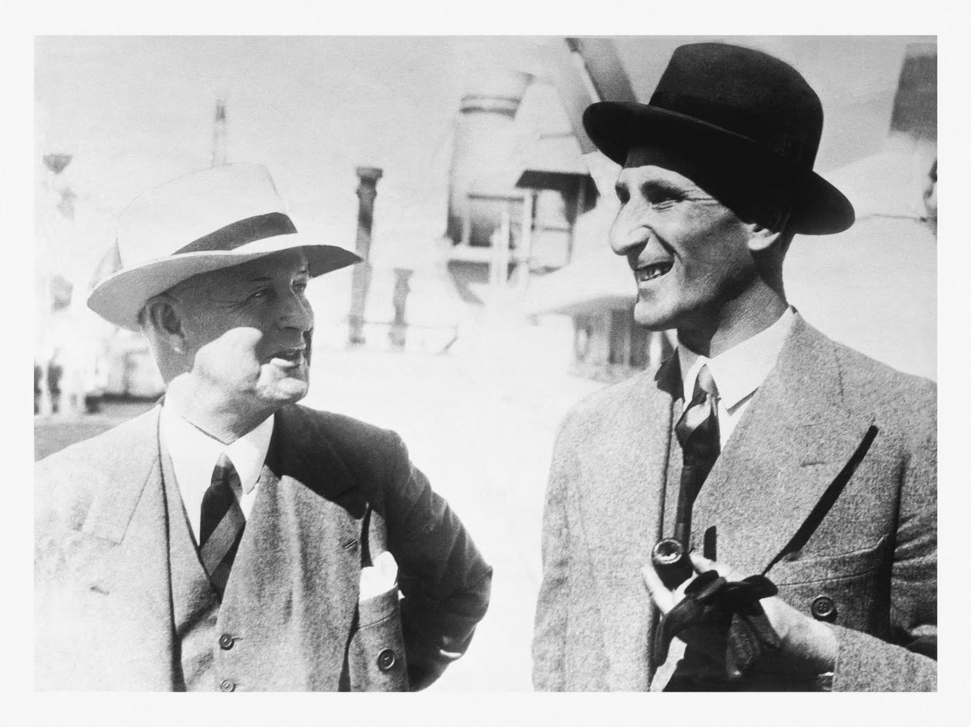 Pelham Warner and Douglas Jardine on arriving in Australia for the Bodyline series