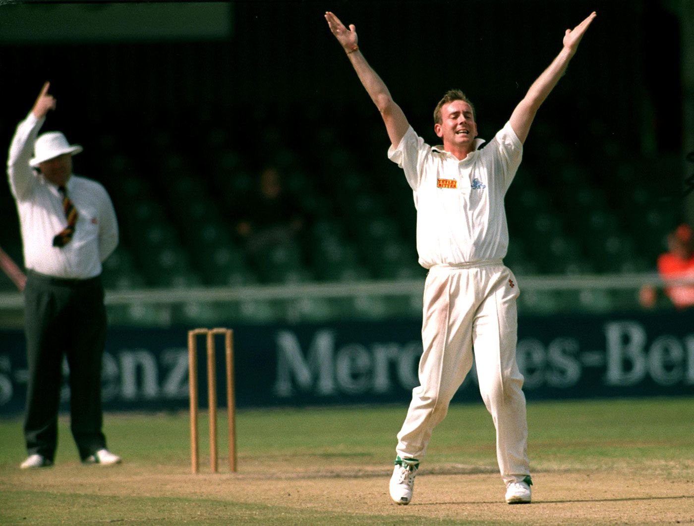 Mark Ilott celebrates a wicket