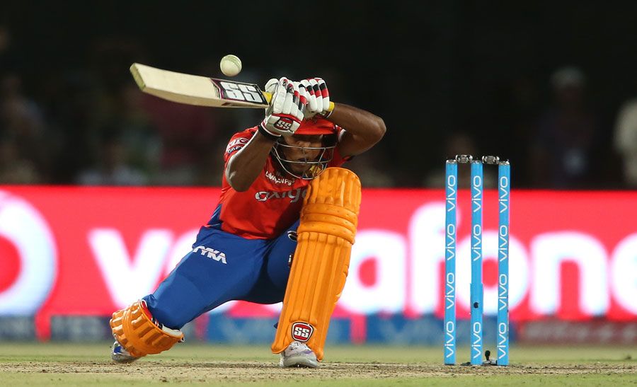 Akshdeep Nath hurries under a low full toss