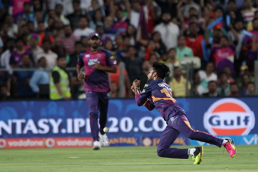 Ankit Sharma spills a catch