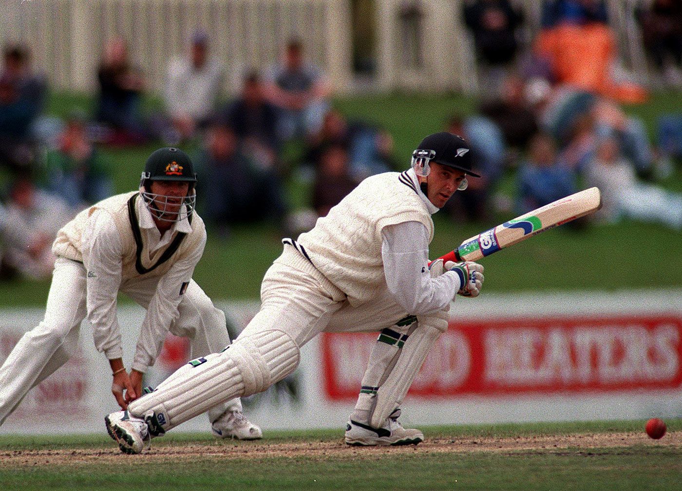 Bryan Young bats against Australia