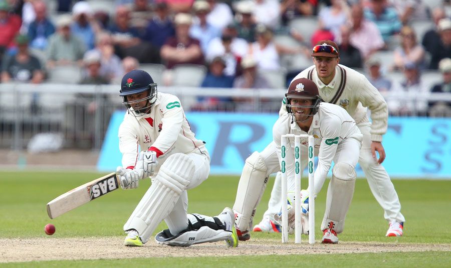Alviro Petersen gets down low to sweep